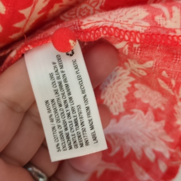 Universal Thread vibrant Colors Puffy Sleeves Peasant Lightweight Boho blouse XL - Picture 6 of 8